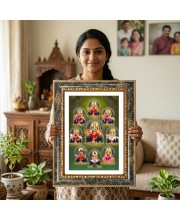 Navadurga Decorative Photo Frame With White Mount | Premium Wall & Tabletop Picture Frame | Home, Office & Temple Decoration | 10x14 Inch (Pack Of 1) (F31595)