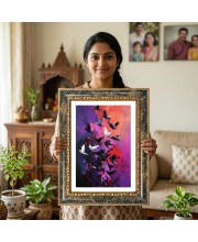 Vishnu Decorative Photo Frame With White Mount | Premium Wall & Tabletop Picture Frame | Home, Office & Temple Decoration | 12x16 Inch (Pack Of 1) (F32459)