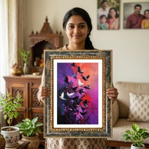 Vishnu Decorative Photo Frame With White Mount | Premium Wall & Tabletop Picture Frame | Home, Office & Temple Decoration | 12x16 Inch (Pack Of 1) (F32459) Vishnu Decorative Photo Frame With White Mount | Premium Wall & Tabletop Picture Frame | Home, Office & Temple Decoration | 12x16 Inch (Pack Of 1) (F32459)