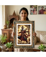 Rama Decorative Photo Frame With White Mount | Premium Wall & Tabletop Picture Frame | Home, Office & Temple Decoration | 10x14 Inch (Pack Of 1) (F32558)