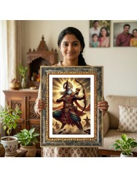 Rama Decorative Photo Frame With White Mount | Premium Wall & Tabletop Picture Frame | Home, Office & Temple Decoration | 10x14 Inch (Pack Of 1) (F32558)