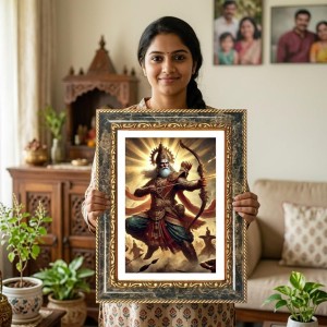 Rama Decorative Photo Frame With White Mount | Premium Wall & Tabletop Picture Frame | Home, Office & Temple Decoration | 8x12 Inch (Pack Of 1) (F32558) Rama Decorative Photo Frame With White Mount | Premium Wall & Tabletop Picture Frame | Home, Office & Temple Decoration | 8x12 Inch (Pack Of 1) (F32558)