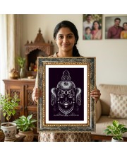 Vishnu Decorative Photo Frame With White Mount | Premium Wall & Tabletop Picture Frame | Home, Office & Temple Decoration | 12x16 Inch (Pack Of 1) (F31439)