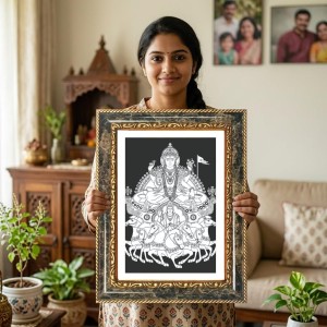 Saraswati Decorative Photo Frame With White Mount | Premium Wall & Tabletop Picture Frame | Home, Office & Temple Decoration | 12x16 Inch (Pack Of 1) (F32688) Saraswati Decorative Photo Frame With White Mount | Premium Wall & Tabletop Picture Frame | Home, Office & Temple Decoration | 12x16 Inch (Pack Of 1) (F32688)