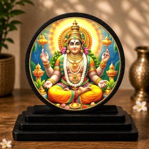 Car Dashboard Wooden Lord Kubera Showpiece | 4 X 4.5 Inch Sublimation Printed Decorative Stand | 4 Mm MDF | Home Decor | Made in India (F33488) Car Dashboard Wooden Lord Kubera Showpiece | 4 X 4.5 Inch Sublimation Printed Decorative Stand | 4 Mm MDF | Home Decor | Made in India (F33488)