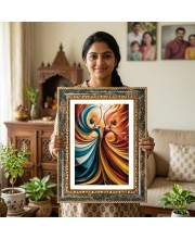 Sri Aurobindo Ghosh Decorative Photo Frame With White Mount | Premium Wall & Tabletop Picture Frame | Home, Office & Temple Decoration | 12x16 Inch (Pack Of 1) (F31290)