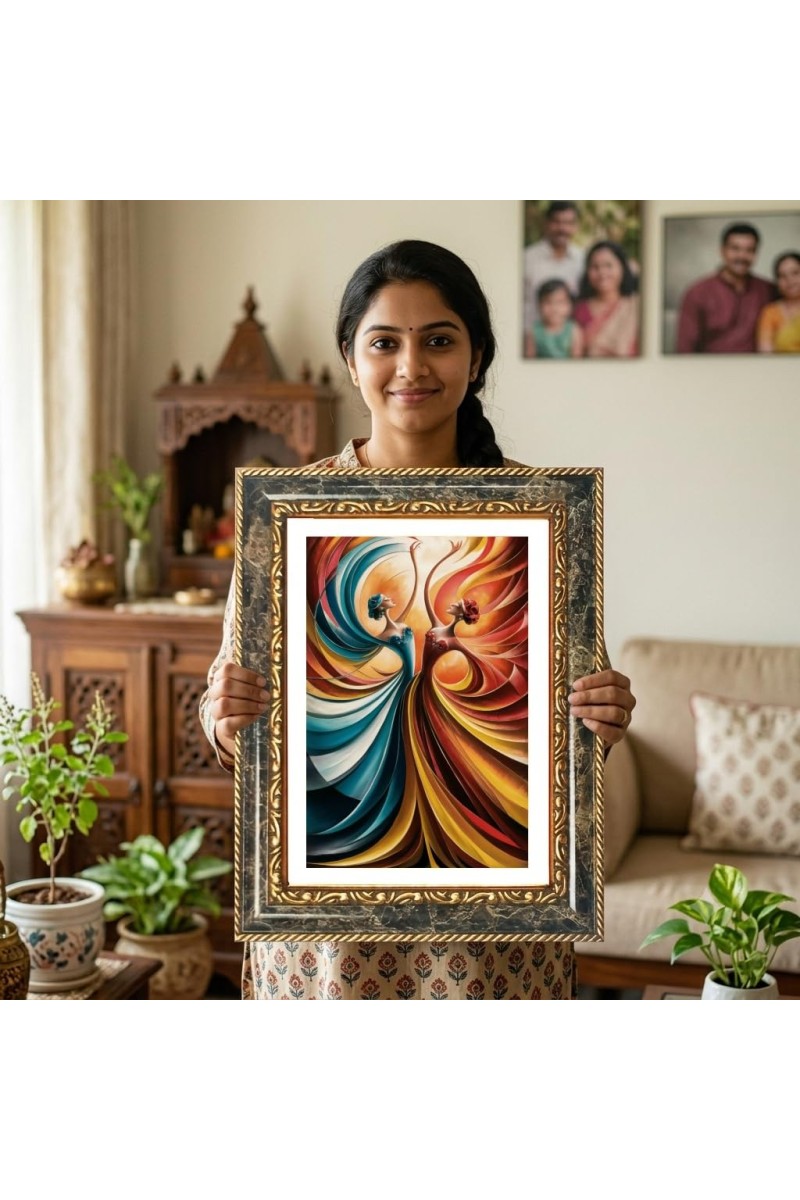 Sri Aurobindo Ghosh Decorative Photo Frame With White Mount | Premium Wall & Tabletop Picture Frame | Home, Office & Temple Decoration | 12x16 Inch (Pack Of 1) (F31290)