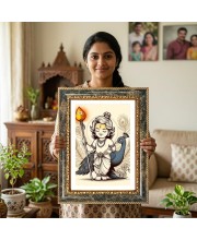 Murugann Decorative Photo Frame With White Mount | Premium Wall & Tabletop Picture Frame | Home, Office & Temple Decoration | 10x14 Inch (Pack Of 1) (F33172)