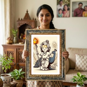 Murugann Decorative Photo Frame With White Mount | Premium Wall & Tabletop Picture Frame | Home, Office & Temple Decoration | 8x12 Inch (Pack Of 1) (F33172) Murugann Decorative Photo Frame With White Mount | Premium Wall & Tabletop Picture Frame | Home, Office & Temple Decoration | 8x12 Inch (Pack Of 1) (F33172)