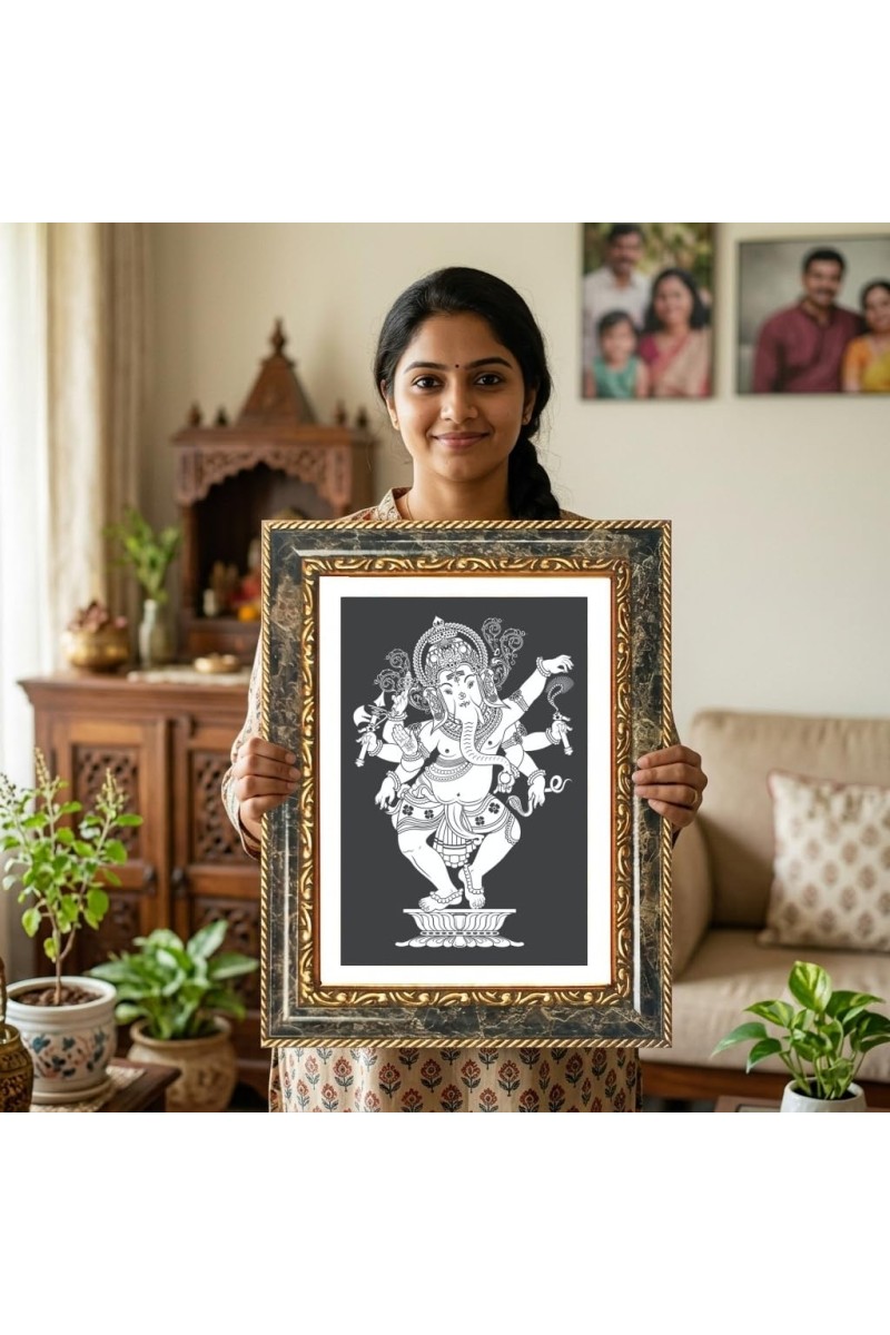 Ram Darbar Decorative Photo Frame With White Mount | Premium Wall & Tabletop Picture Frame | Home, Office & Temple Decoration | 12x16 Inch (Pack Of 1) (F31418)