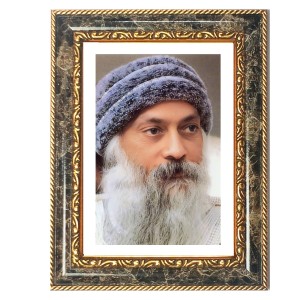 Spiritual Philosopher And Mystic Osho Decorative Photo Frame With White Mount | Premium Wall & Tabletop Picture Frame | Home, Office & Temple Decoration | 8x12 Inch (Pack Of 1) (F31276)