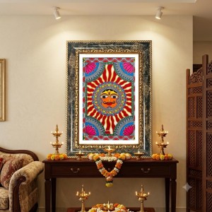 Madhubani Sun God Motif Decorative Photo Frame With White Mount | Premium Wall & Tabletop Picture Frame | Home, Office & Temple Decoration | 8x12 Inch (Pack Of 1) (F31366) Madhubani Sun God Motif Decorative Photo Frame With White Mount | Premium Wall & Tabletop Picture Frame | Home, Office & Temple Decoration | 8x12 Inch (Pack Of 1) (F31366)