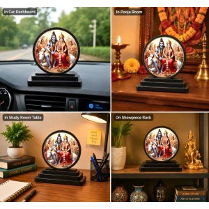 Car Dashboard Wooden Lord Shiva and Goddess Parvati Showpiece | 4 X 4.5 Inch Sublimation Printed Decorative Stand | 4 Mm MDF | Home Decor | Made in India (F33360) Car Dashboard Wooden Lord Shiva and Goddess Parvati Showpiece | 4 X 4.5 Inch Sublimation Printed Decorative Stand | 4 Mm MDF | Home Decor | Made in India (F33360)