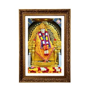 Shree Shridhi Sai Baba Big Photo Frame - 20x28 Inches For Home,Temple & Office Decoration (F11163)