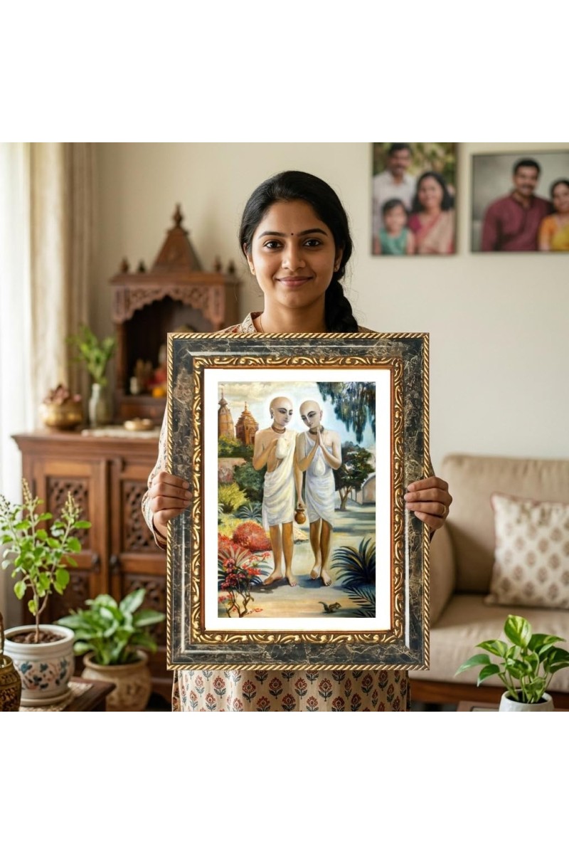 Saraswati Decorative Photo Frame With White Mount | Premium Wall & Tabletop Picture Frame | Home, Office & Temple Decoration | 12x16 Inch (Pack Of 1) (F32665)