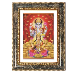 Ganeshaa Lakshmi Decorative Photo Frame With White Mount | Premium Wall & Tabletop Picture Frame | Home, Office & Temple Decoration | 10x14 Inch (Pack Of 1) (F33021) Ganeshaa Lakshmi Decorative Photo Frame With White Mount | Premium Wall & Tabletop Picture Frame | Home, Office & Temple Decoration | 10x14 Inch (Pack Of 1) (F33021)
