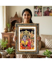 Ram Darbar Decorative Photo Frame With White Mount | Premium Wall & Tabletop Picture Frame | Home, Office & Temple Decoration | 8x12 Inch (Pack Of 1) (F31216)