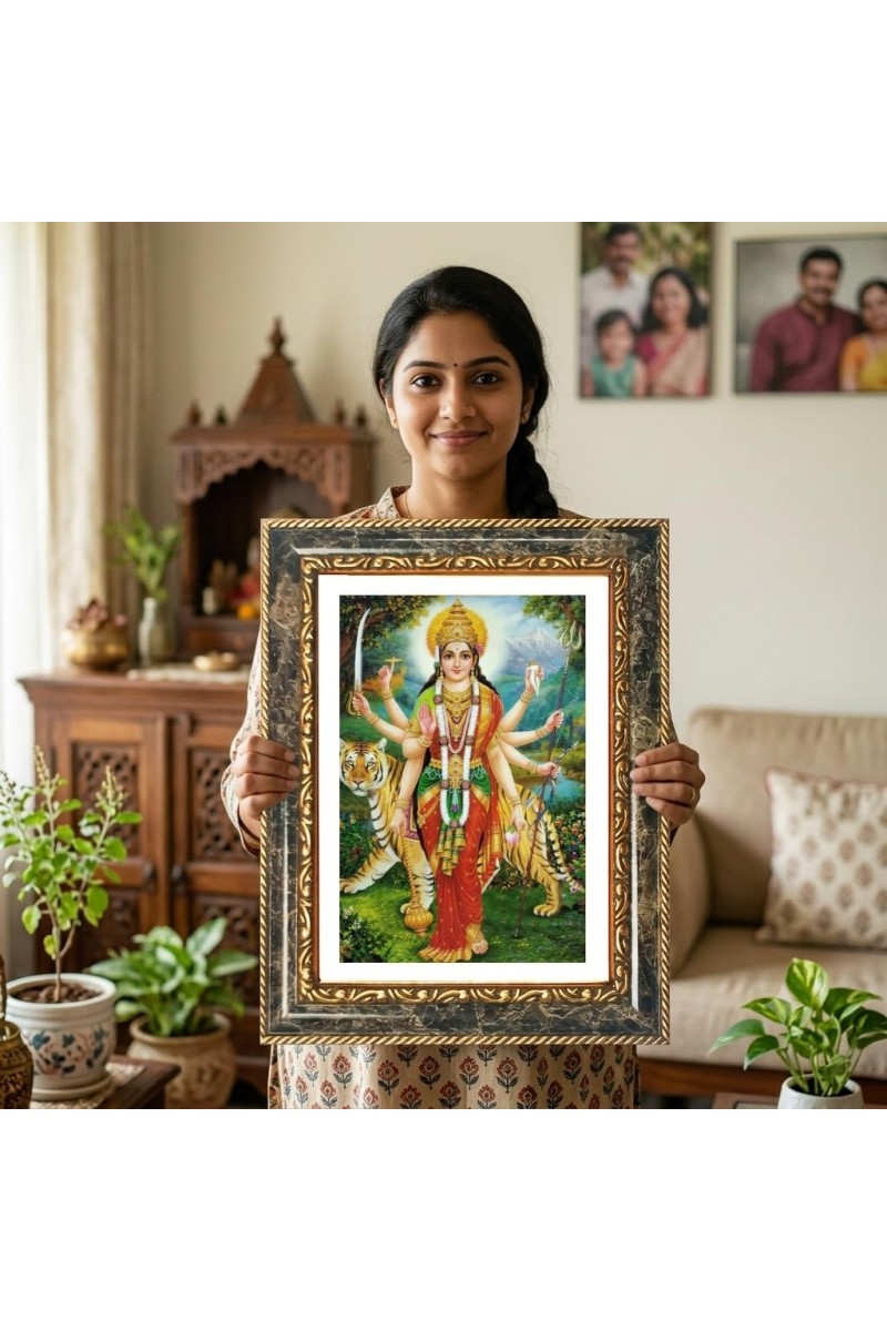 Rama Decorative Photo Frame With White Mount | Premium Wall & Tabletop Picture Frame | Home, Office & Temple Decoration | 12x16 Inch (Pack Of 1) (F32526)
