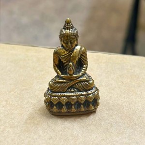 Mini Brass Murti Idol for Home DÃ©cor & Meditation | Handmade Antique Finish Brass Statue for Pooja Room, Office Desk & Spiritual Gift | Small Decorative Showpiece (Buddha)