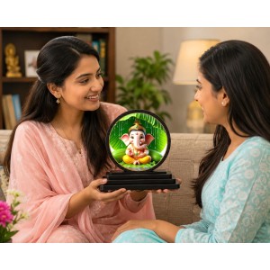 Car Dashboard Wooden Lord Ganeshaa Showpiece | 4 X 4.5 Inch Sublimation Printed Decorative Stand | 4 Mm MDF | Home Decor | Made in India (F33362) Car Dashboard Wooden Lord Ganeshaa Showpiece | 4 X 4.5 Inch Sublimation Printed Decorative Stand | 4 Mm MDF | Home Decor | Made in India (F33362)