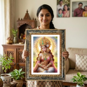 Saraswati Decorative Photo Frame With White Mount | Premium Wall & Tabletop Picture Frame | Home, Office & Temple Decoration | 8x12 Inch (Pack Of 1) (F31515) Saraswati Decorative Photo Frame With White Mount | Premium Wall & Tabletop Picture Frame | Home, Office & Temple Decoration | 8x12 Inch (Pack Of 1) (F31515)