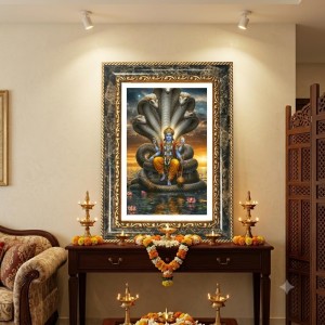 Vishnu Decorative Photo Frame With White Mount | Premium Wall & Tabletop Picture Frame | Home, Office & Temple Decoration | 10x14 Inch (Pack Of 1) (F31397) Vishnu Decorative Photo Frame With White Mount | Premium Wall & Tabletop Picture Frame | Home, Office & Temple Decoration | 10x14 Inch (Pack Of 1) (F31397)