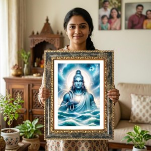 Varuna Decorative Photo Frame With White Mount | Premium Wall & Tabletop Picture Frame | Home, Office & Temple Decoration | 10x14 Inch (Pack Of 1) (F33096) Varuna Decorative Photo Frame With White Mount | Premium Wall & Tabletop Picture Frame | Home, Office & Temple Decoration | 10x14 Inch (Pack Of 1) (F33096)