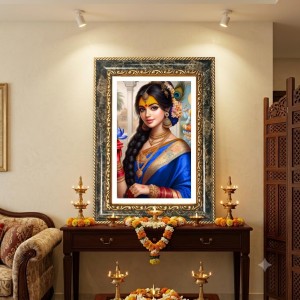 Radhaa Decorative Photo Frame With White Mount | Premium Wall & Tabletop Picture Frame | Home, Office & Temple Decoration | 8x12 Inch (Pack Of 1) (F32583) Radhaa Decorative Photo Frame With White Mount | Premium Wall & Tabletop Picture Frame | Home, Office & Temple Decoration | 8x12 Inch (Pack Of 1) (F32583)