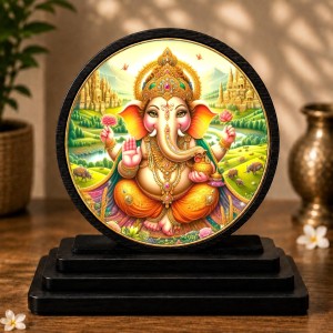 Car Dashboard Wooden Lord Ganeshaa Showpiece | 4 X 4.5 Inch Sublimation Printed Decorative Stand | 4 Mm MDF | Home Decor | Made in India (F33431) Car Dashboard Wooden Lord Ganeshaa Showpiece | 4 X 4.5 Inch Sublimation Printed Decorative Stand | 4 Mm MDF | Home Decor | Made in India (F33431)