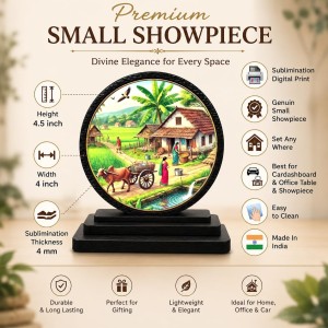 Car Dashboard Wooden Village Scenery Showpiece | 4 X 4.5 Inch Sublimation Printed Decorative Stand | 4 Mm MDF | Home Decor | Made in India (F33273) Car Dashboard Wooden Village Scenery Showpiece | 4 X 4.5 Inch Sublimation Printed Decorative Stand | 4 Mm MDF | Home Decor | Made in India (F33273)