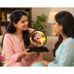Car Dashboard Wooden Bal Krishna Showpiece | 4 X 4.5 Inch Sublimation Printed Decorative Stand | 4 Mm MDF | Home Decor | Made in India (F33705) Car Dashboard Wooden Bal Krishna Showpiece | 4 X 4.5 Inch Sublimation Printed Decorative Stand | 4 Mm MDF | Home Decor | Made in India (F33705)