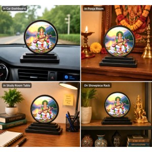 Car Dashboard Wooden Lord Ganeshaa Showpiece | 4 X 4.5 Inch Sublimation Printed Decorative Stand | 4 Mm MDF | Home Decor | Made in India (F33276) Car Dashboard Wooden Lord Ganeshaa Showpiece | 4 X 4.5 Inch Sublimation Printed Decorative Stand | 4 Mm MDF | Home Decor | Made in India (F33276)
