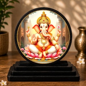 Car Dashboard Wooden Lord Ganeshaa Showpiece | 4 X 4.5 Inch Sublimation Printed Decorative Stand | 4 Mm MDF | Home Decor | Made in India (F33519) Car Dashboard Wooden Lord Ganeshaa Showpiece | 4 X 4.5 Inch Sublimation Printed Decorative Stand | 4 Mm MDF | Home Decor | Made in India (F33519)