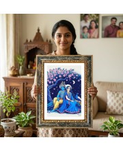 Sri Bala Murugann Decorative Photo Frame With White Mount | Premium Wall & Tabletop Picture Frame | Home, Office & Temple Decoration | 12x16 Inch (Pack Of 1) (F31116)