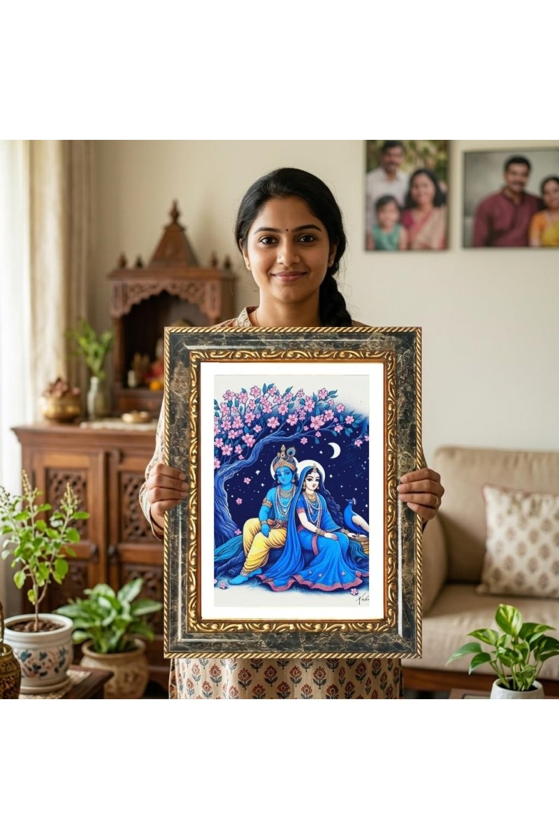 Sri Bala Murugann Decorative Photo Frame With White Mount | Premium Wall & Tabletop Picture Frame | Home, Office & Temple Decoration | 12x16 Inch (Pack Of 1) (F31116)