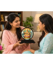 Car Dashboard Wooden Lord Kuber Showpiece | 4 X 4.5 Inch Sublimation Printed Decorative Stand | 4 Mm MDF | Home Decor | Made in India (F33293)