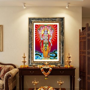 Vishnu Decorative Photo Frame With White Mount | Premium Wall & Tabletop Picture Frame | Home, Office & Temple Decoration | 8x12 Inch (Pack Of 1) (F32398) Vishnu Decorative Photo Frame With White Mount | Premium Wall & Tabletop Picture Frame | Home, Office & Temple Decoration | 8x12 Inch (Pack Of 1) (F32398)