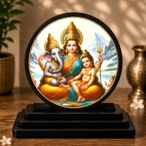 Car Dashboard Wooden Durga MATA, Ganeshaa, and Kartika Showpiece | 4 X 4.5 Inch Sublimation Printed Decorative Stand | 4 Mm MDF | Home Decor | Made in India (F33722) Car Dashboard Wooden Durga MATA, Ganeshaa, and Kartika Showpiece | 4 X 4.5 Inch Sublimation Printed Decorative Stand | 4 Mm MDF | Home Decor | Made in India (F33722)