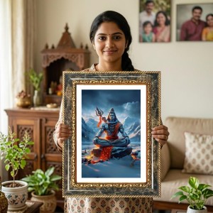 Sri Ramakrishna Paramahamsa Decorative Photo Frame With White Mount | Premium Wall & Tabletop Picture Frame | Home, Office & Temple Decoration | 12x16 Inch (Pack Of 1) (F33204) Sri Ramakrishna Paramahamsa Decorative Photo Frame With White Mount | Premium Wall & Tabletop Picture Frame | Home, Office & Temple Decoration | 12x16 Inch (Pack Of 1) (F33204)