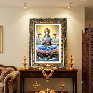 Lakshmi Decorative Photo Frame With White Mount | Premium Wall & Tabletop Picture Frame | Home, Office & Temple Decoration | 8x12 Inch (Pack Of 1) (F32539) Lakshmi Decorative Photo Frame With White Mount | Premium Wall & Tabletop Picture Frame | Home, Office & Temple Decoration | 8x12 Inch (Pack Of 1) (F32539)