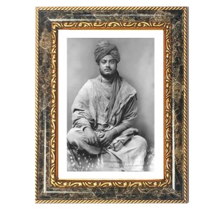 Swami Vivekananda Decorative Photo Frame With White Mount | Premium Wall & Tabletop Picture Frame | Home, Office & Temple Decoration | 8x12 Inch (Pack Of 1) (F32559)
