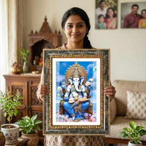 Woman Portrait Decorative Photo Frame With White Mount | Premium Wall & Tabletop Picture Frame | Home, Office & Temple Decoration | 12x16 Inch (Pack Of 1) (F31111) Woman Portrait Decorative Photo Frame With White Mount | Premium Wall & Tabletop Picture Frame | Home, Office & Temple Decoration | 12x16 Inch (Pack Of 1) (F31111)
