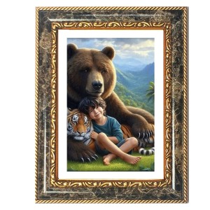 Mowgli Decorative Photo Frame With White Mount | Premium Wall & Tabletop Picture Frame | Home, Office & Temple Decoration | 8x12 Inch (Pack Of 1) (F31540)