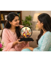Car Dashboard Wooden Lord Kubera Showpiece | 4 X 4.5 Inch Sublimation Printed Decorative Stand | 4 Mm MDF | Home Decor | Made in India (F33487)