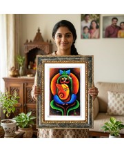 Savitribai Phule Decorative Photo Frame With White Mount | Premium Wall & Tabletop Picture Frame | Home, Office & Temple Decoration | 12x16 Inch (Pack Of 1) (F32562)