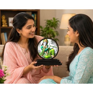 Car Dashboard Wooden Lord Krishna Showpiece | 4 X 4.5 Inch Sublimation Printed Decorative Stand | 4 Mm MDF | Home Decor | Made in India (F33545) Car Dashboard Wooden Lord Krishna Showpiece | 4 X 4.5 Inch Sublimation Printed Decorative Stand | 4 Mm MDF | Home Decor | Made in India (F33545)