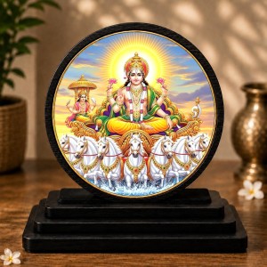 Car Dashboard Wooden Lord Surya Dev Showpiece | 4 X 4.5 Inch Sublimation Printed Decorative Stand | 4 Mm MDF | Home Decor | Made in India (F33633) Car Dashboard Wooden Lord Surya Dev Showpiece | 4 X 4.5 Inch Sublimation Printed Decorative Stand | 4 Mm MDF | Home Decor | Made in India (F33633)