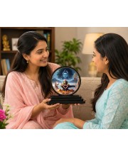 Car Dashboard Wooden Lord Shiva Showpiece | 4 X 4.5 Inch Sublimation Printed Decorative Stand | 4 Mm MDF | Home Decor | Made in India (F33392)