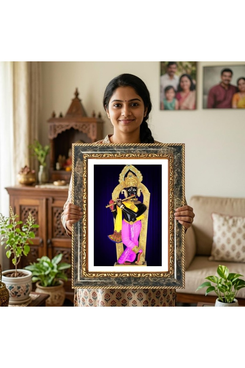Saraswati Decorative Photo Frame With White Mount | Premium Wall & Tabletop Picture Frame | Home, Office & Temple Decoration | 12x16 Inch (Pack Of 1) (F31608)