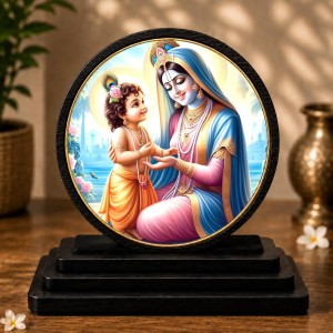 Car Dashboard Wooden Yashoda Maiya & Bal Krishna Showpiece | 4 X 4.5 Inch Sublimation Printed Decorative Stand | 4 Mm MDF | Home Decor | Made in India (F33305) Car Dashboard Wooden Yashoda Maiya & Bal Krishna Showpiece | 4 X 4.5 Inch Sublimation Printed Decorative Stand | 4 Mm MDF | Home Decor | Made in India (F33305)
